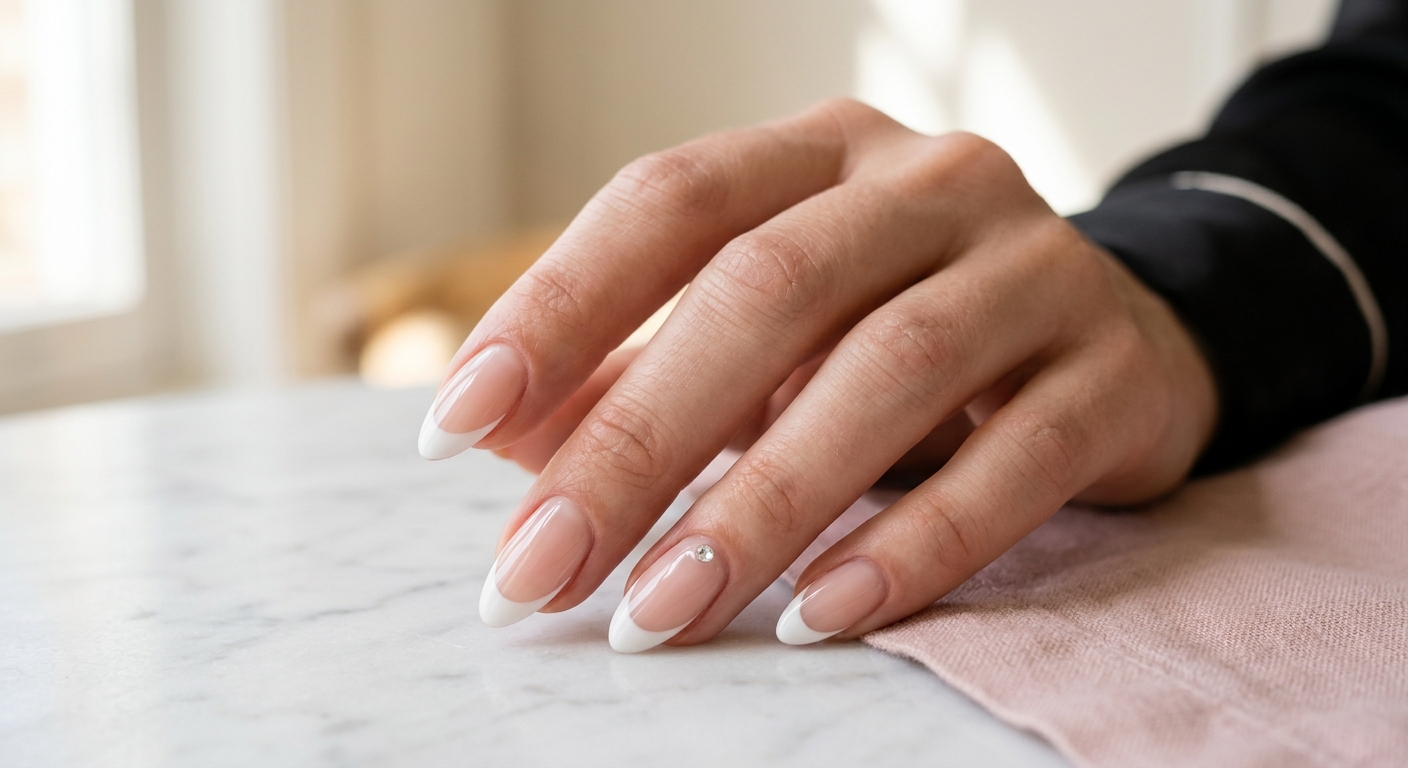 French manucure moderne ongles amande