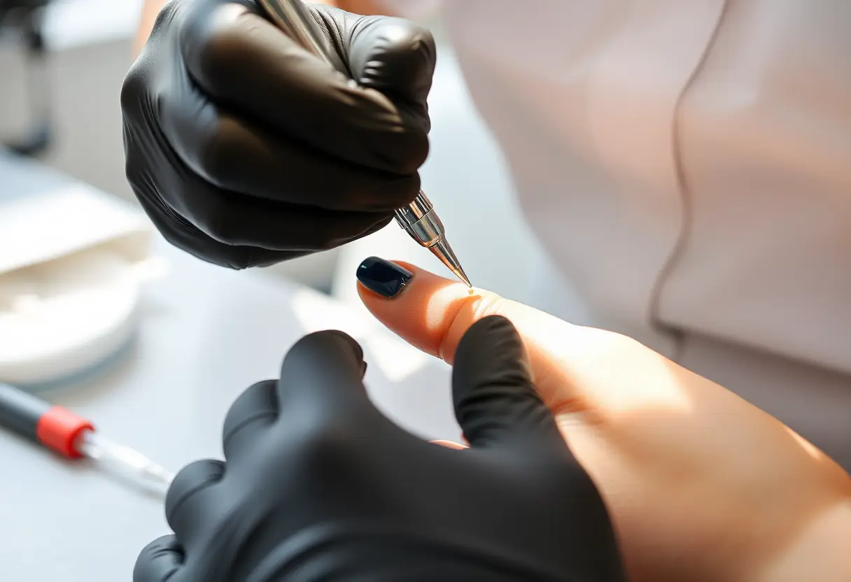 Mainenance des ongles avec la technique acrylique en poudre