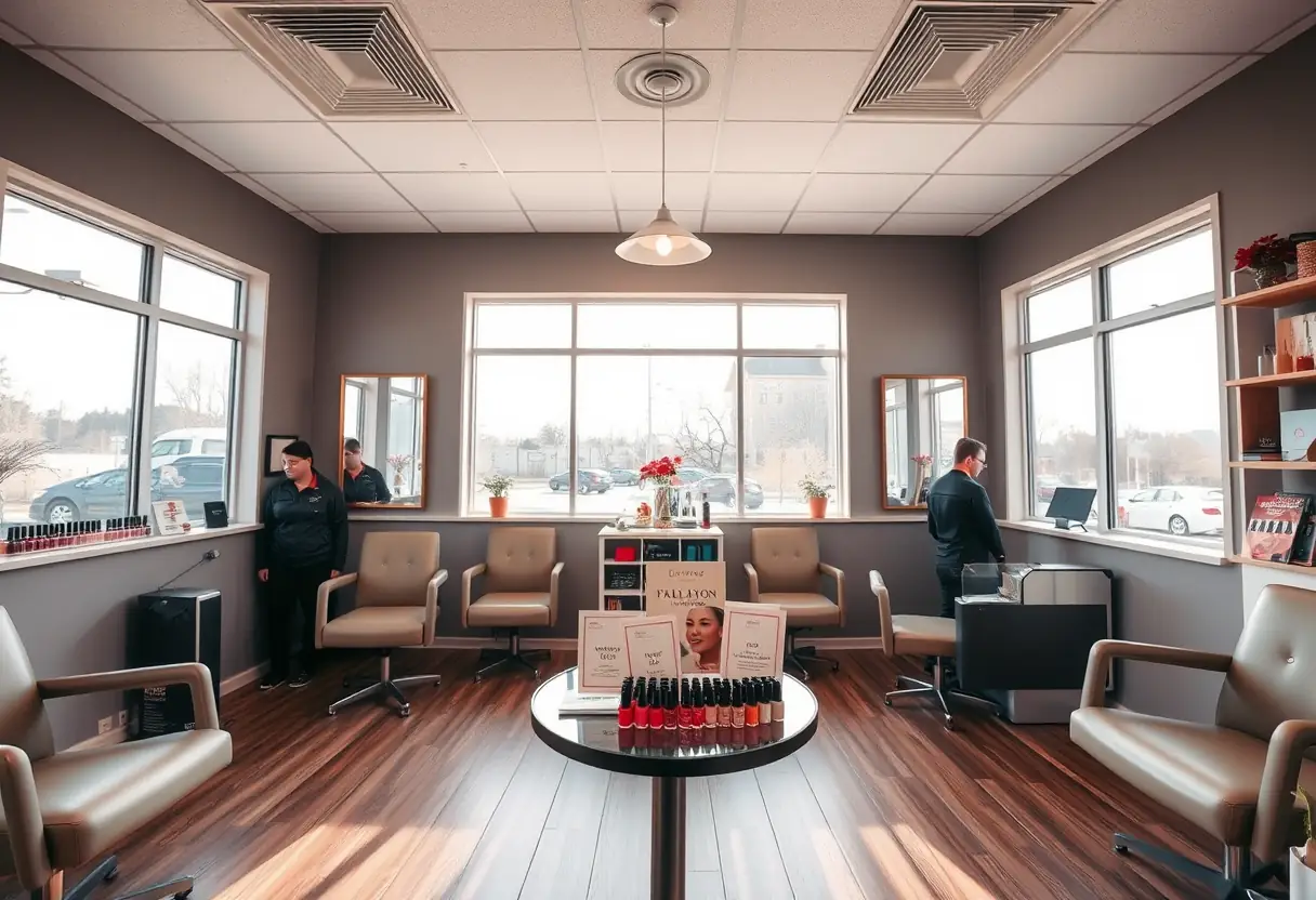 Ongles et beaute : l'accueil d'un salon de manucure avec des fiche de service