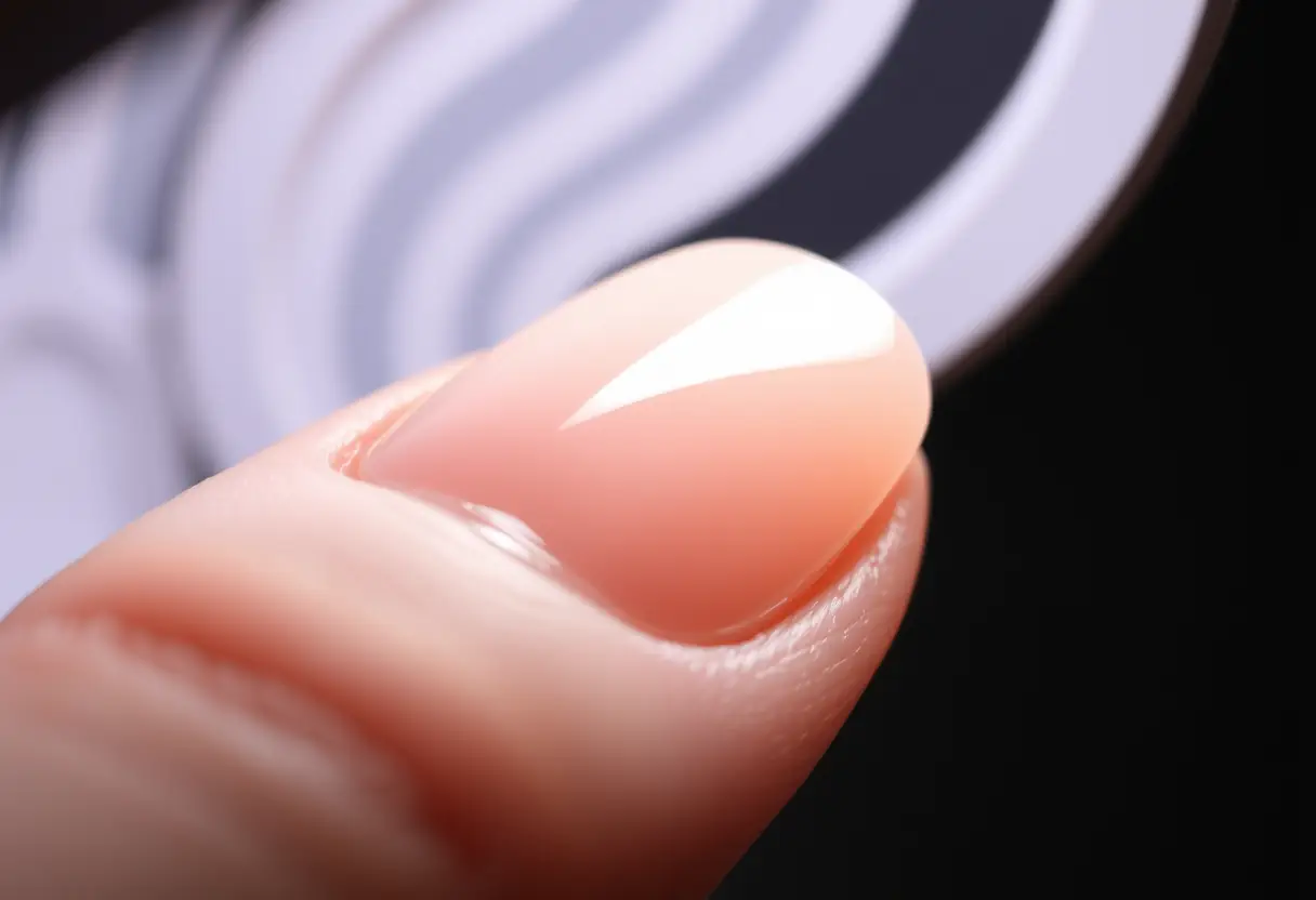 Ongles en gel sous lampe UV, finition brillante et naturelle