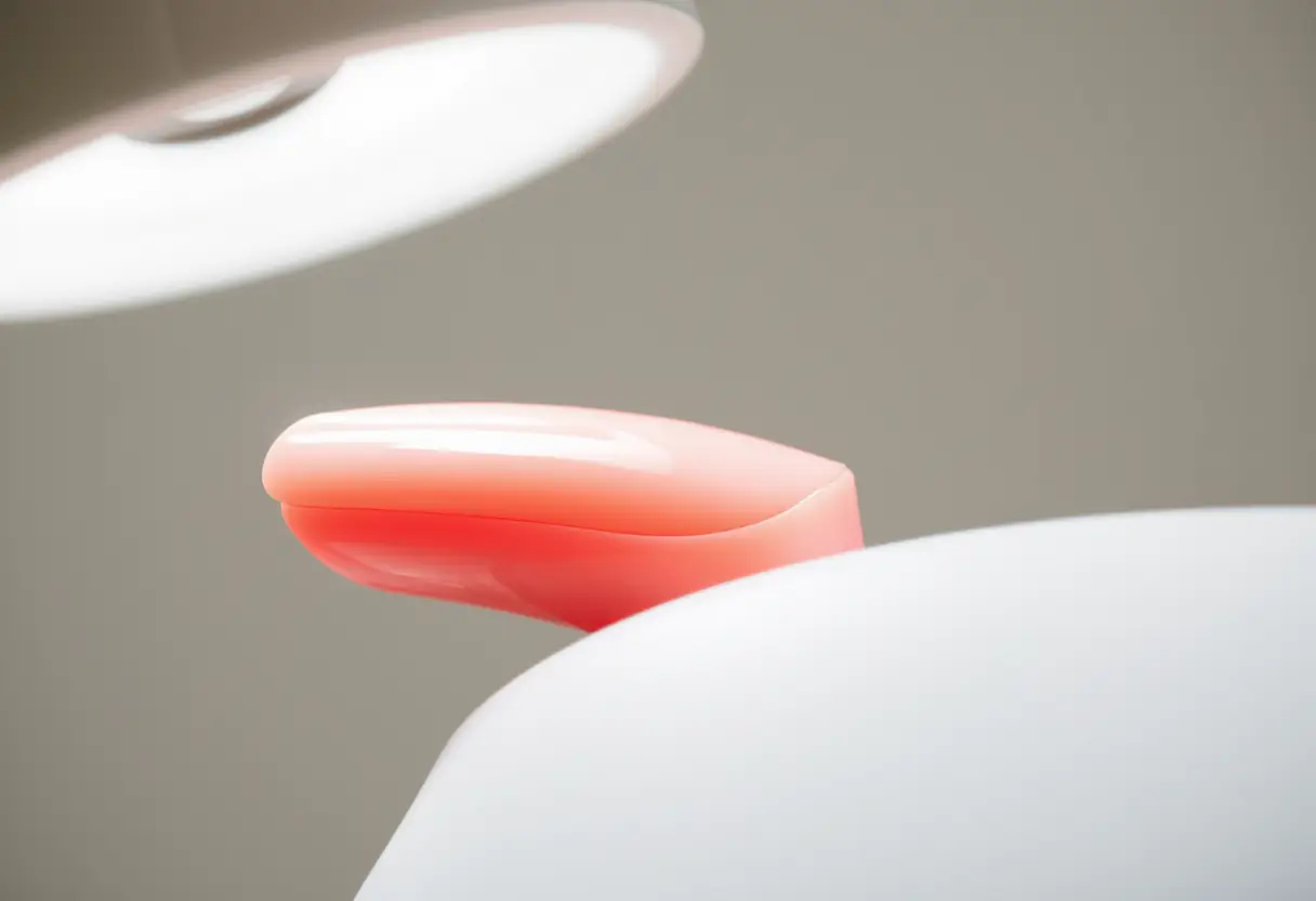 Ongle en gel bien entretenu, brillant et lisse, sous éclairage naturel
