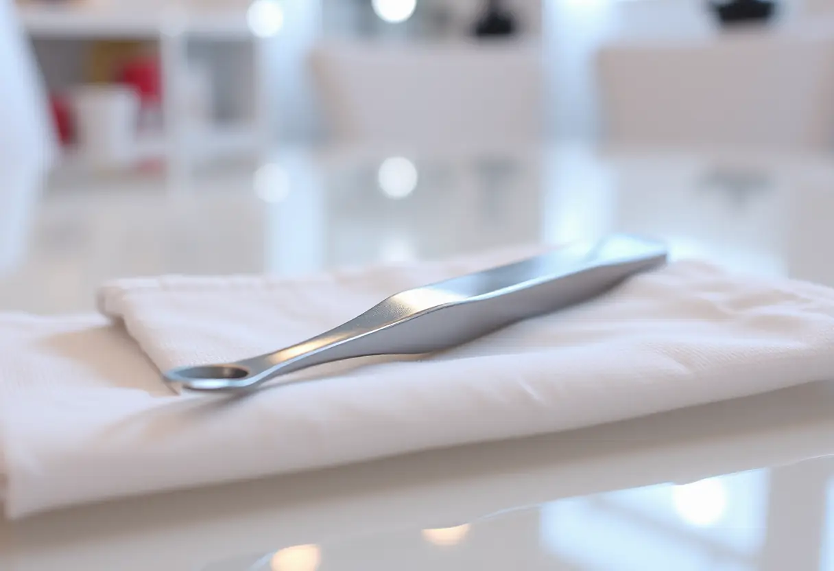 Outil en inox pour repousser les cuticules, soin des ongles