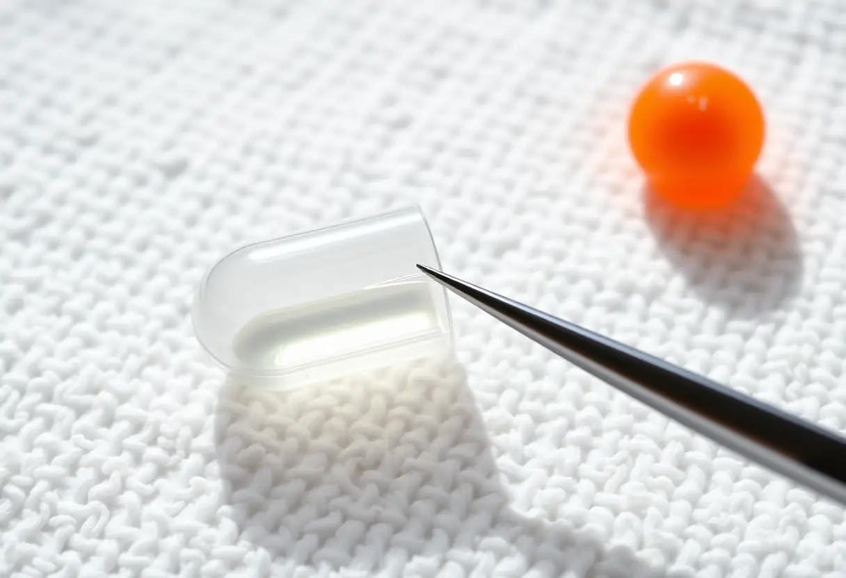 Capsule de plastique prête à être utilisée avec des produits de soin