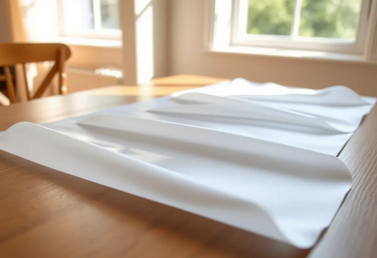 Fibre de verre posée soigneusement sur une table, prête à être utilisée pour une extension d'ongle élégante