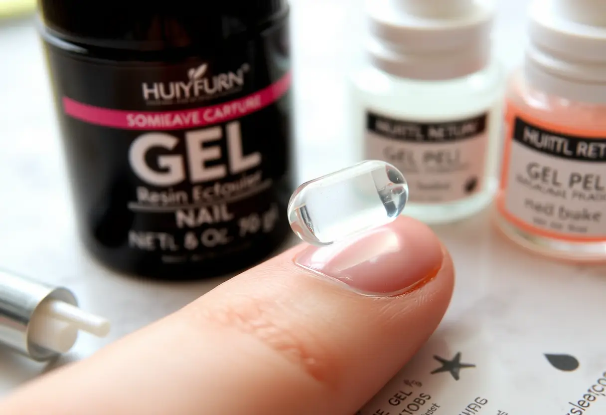 Capsule posée sur ongle naturel dans un salon de prothèse ongulaire