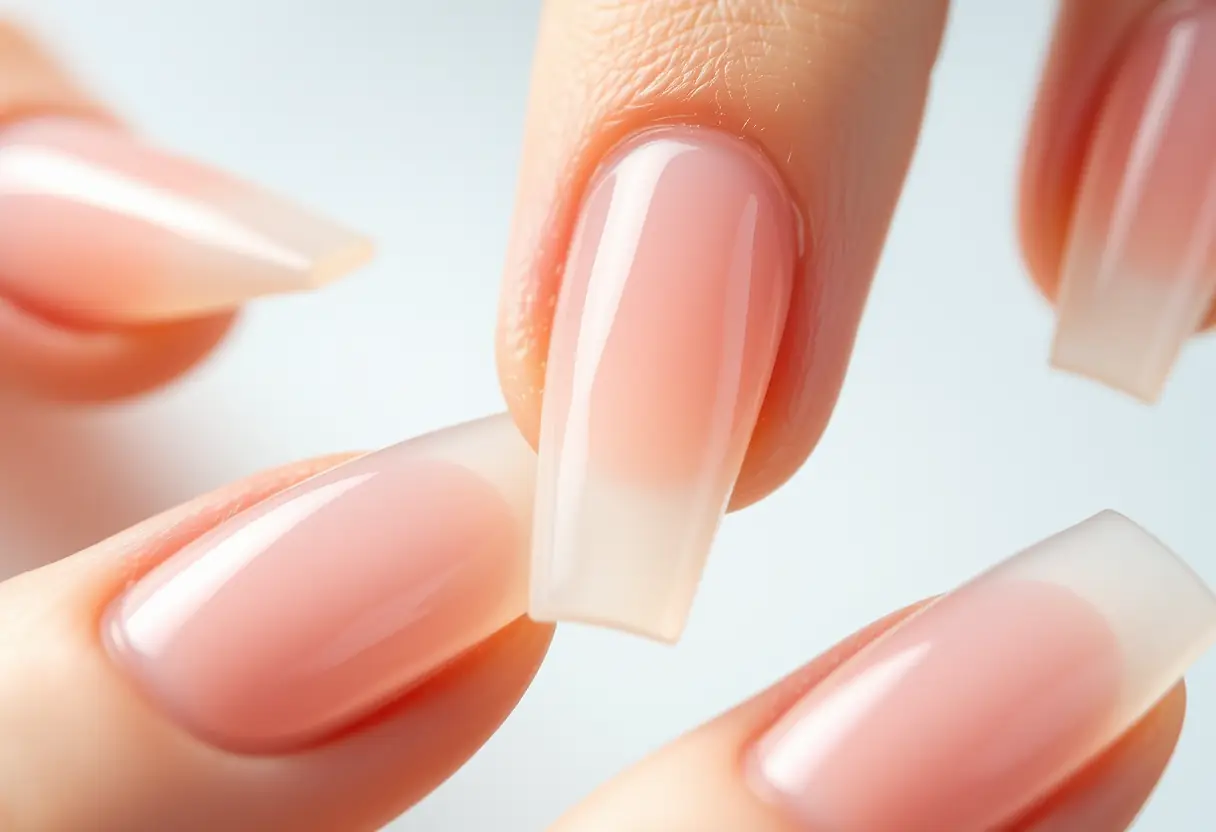 Ongles acryliques en diverses formes dans un salon de beauté