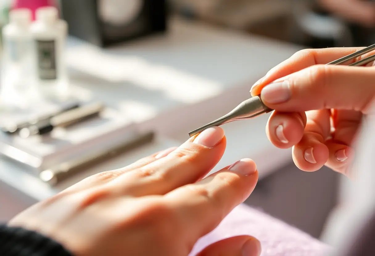 Mainenance des guides de pose américaine dans un salon de nail art
