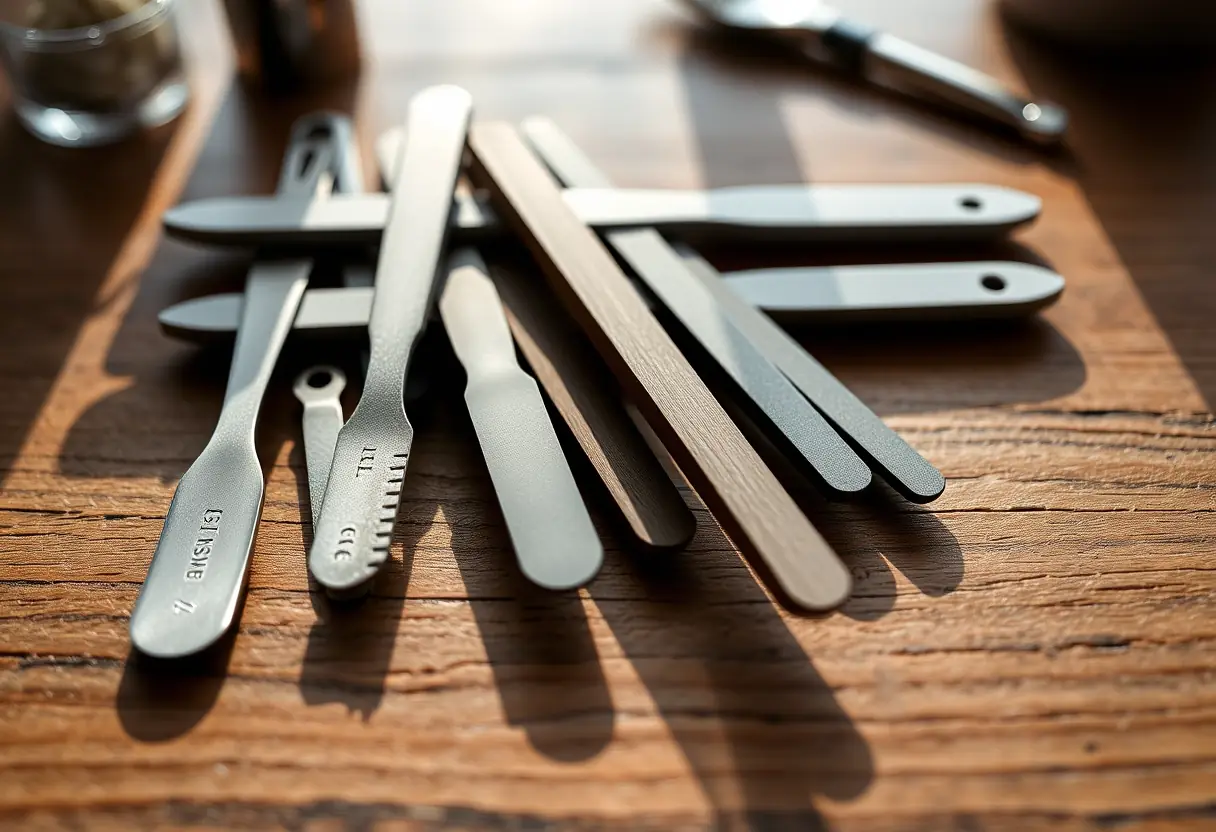 Ensemble de kits pour soins des ongles sur une table, formation ongulaire