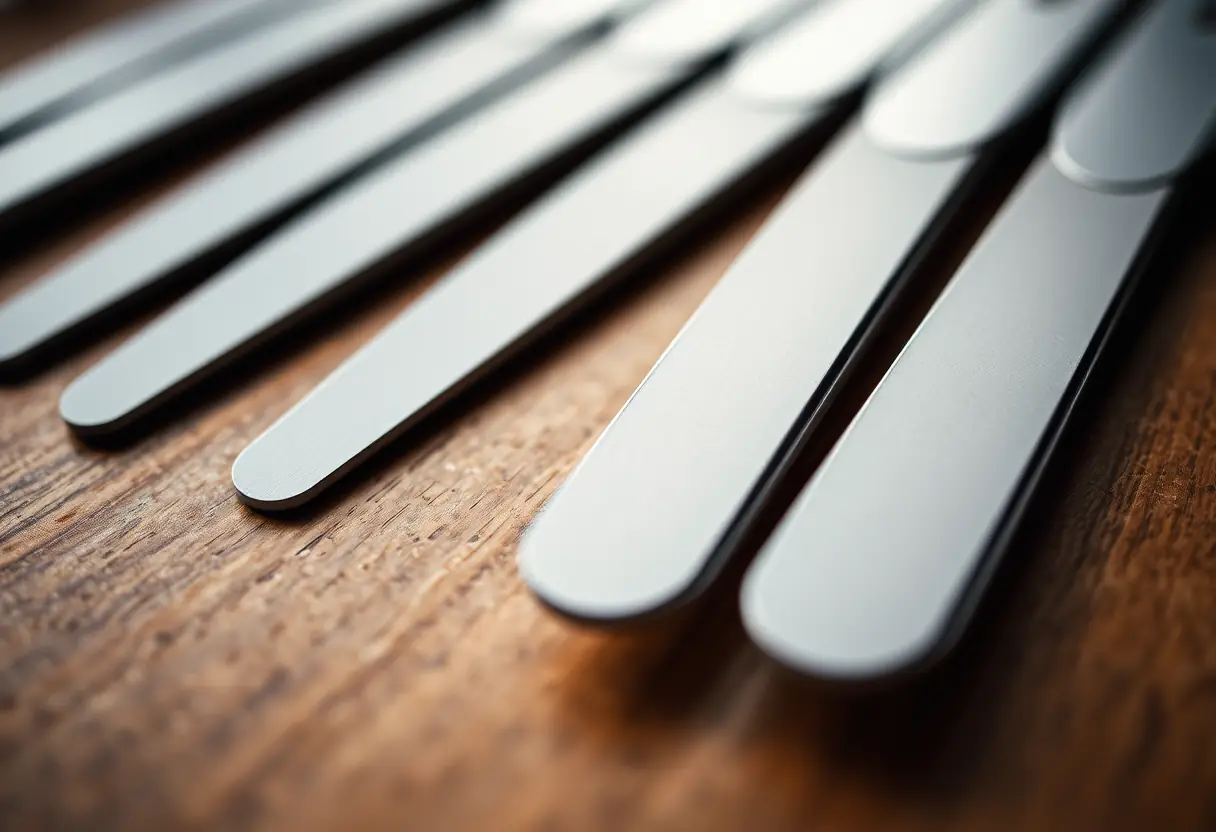 Outils de manucure sur une table en bois