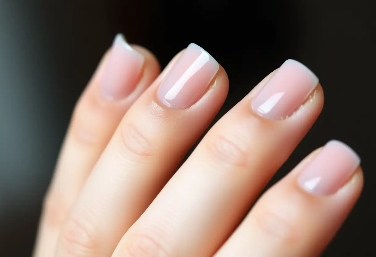 Ongles carrés avec french manucure, Pont-Remy