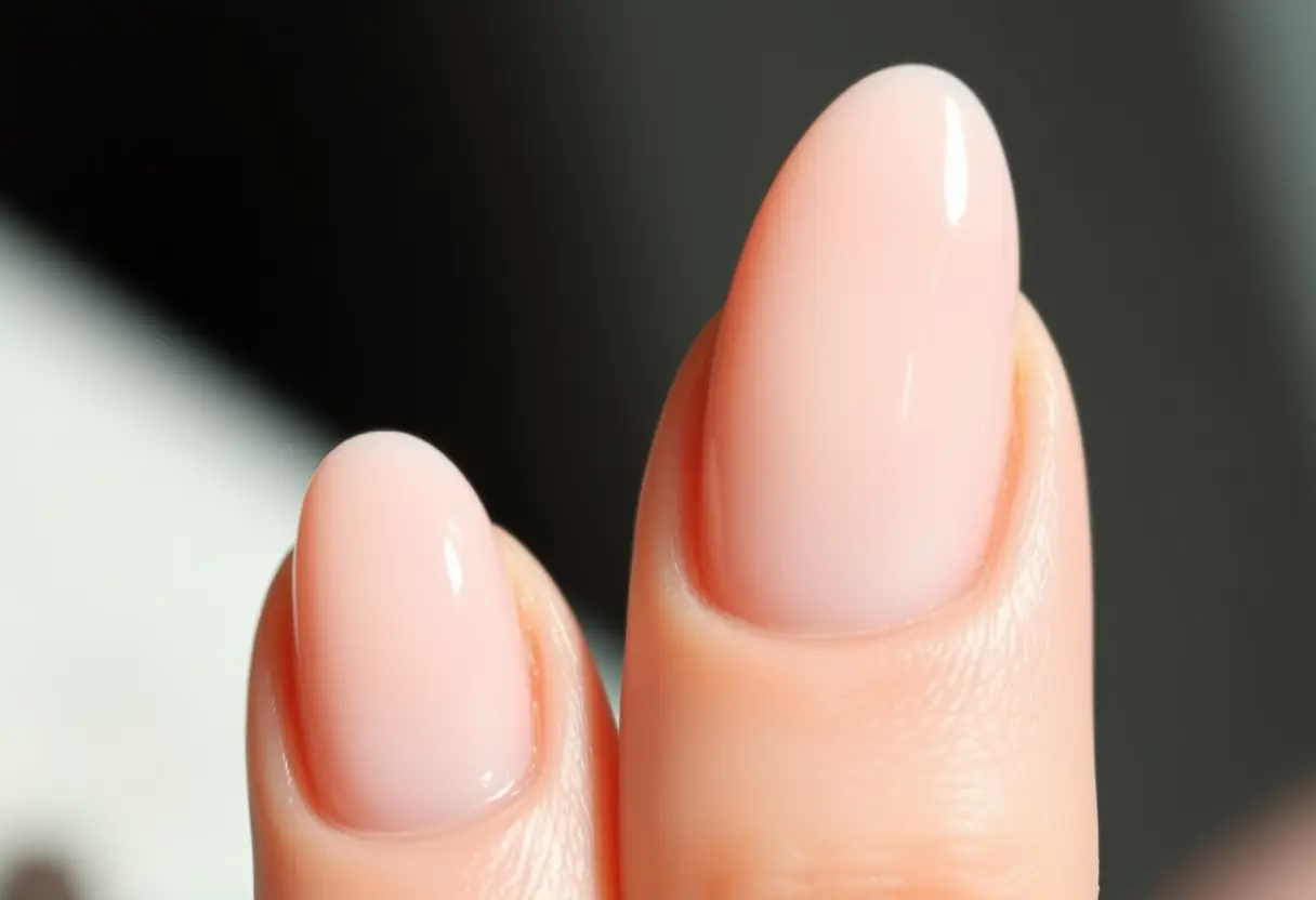 Ongles en forme d'amande avec finition délicate