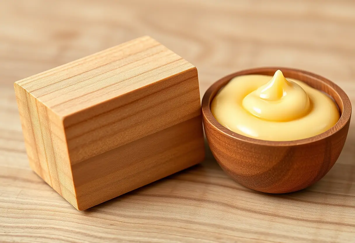 Polissage des ongles avec un bloc en bois et une pâte naturelle