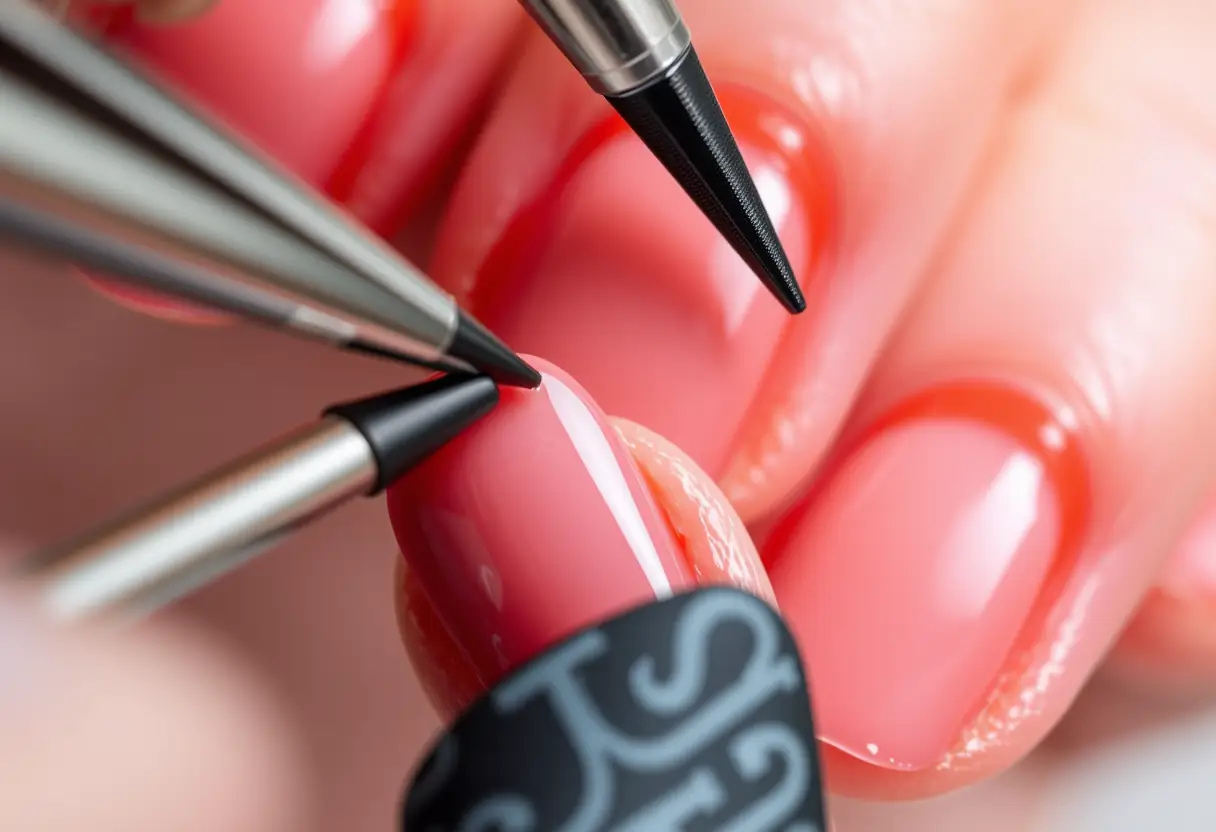 Des ongles soigneusement modelés avec un vernis lisse sous la lumière naturelle