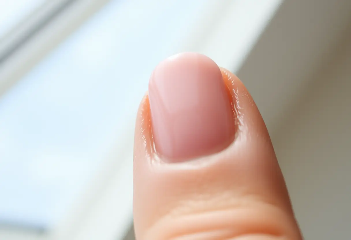 Manucure impeccable sur un ongle soigné