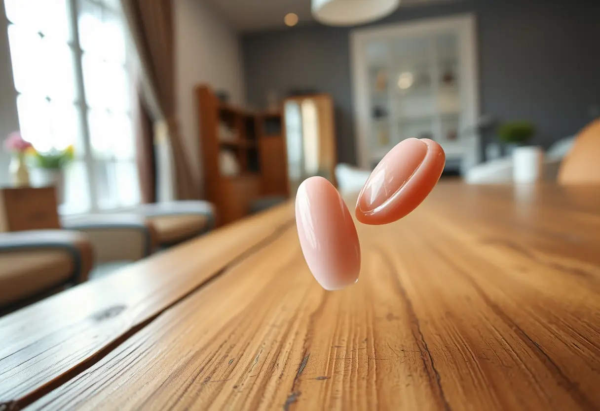 Ongle allongé lisse et parfait dans un salon de beauté