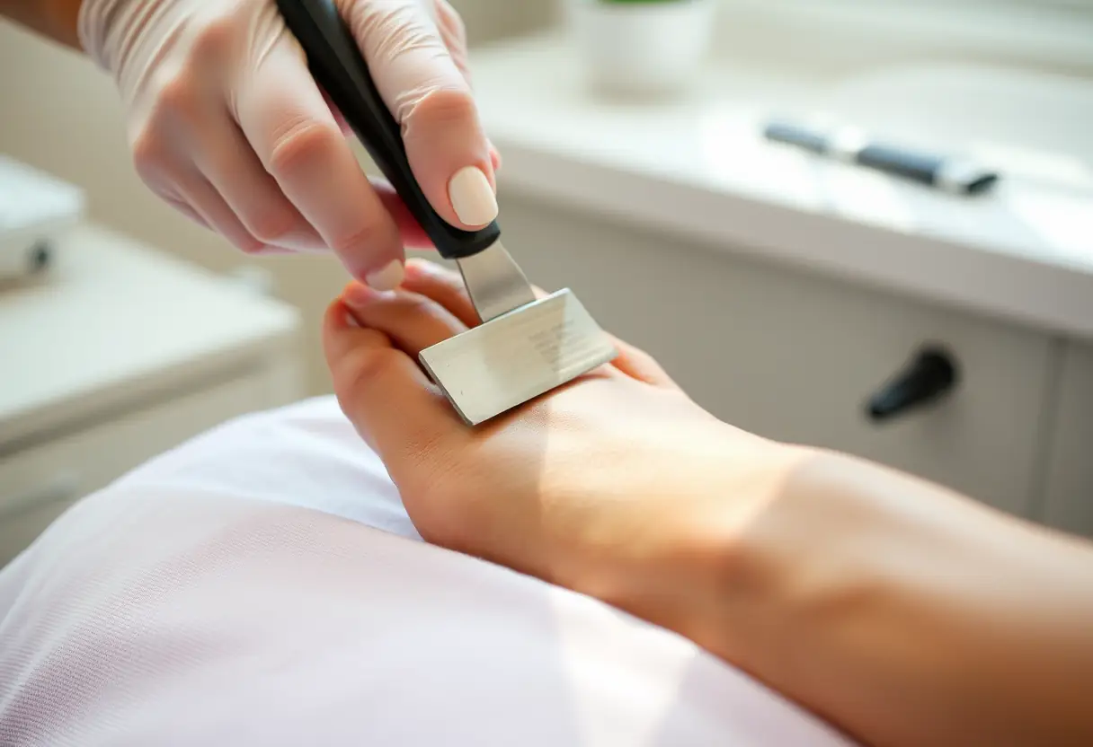 Soins minutieux pour les pieds chez une pédicure experte