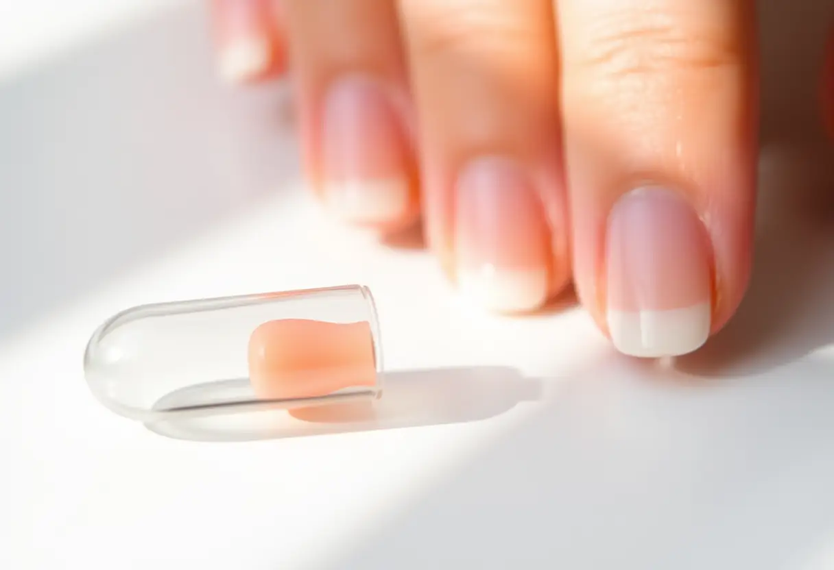 Capsule en forme d'amande près de cuticules bien entretenues