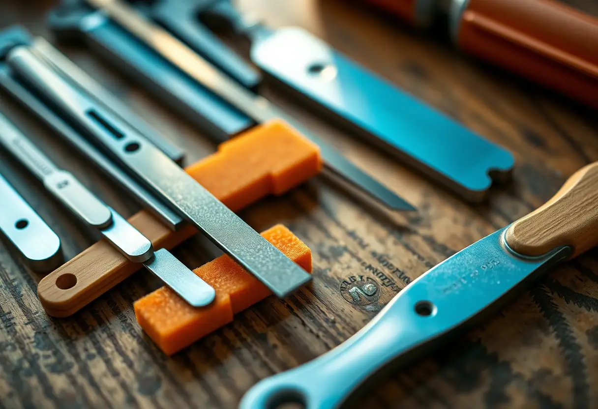 Outils de manucure bien organisés sur un bureau de bois